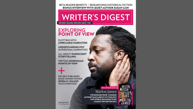 Writer's Digest March/April 2022 Cover featuring Marlon James