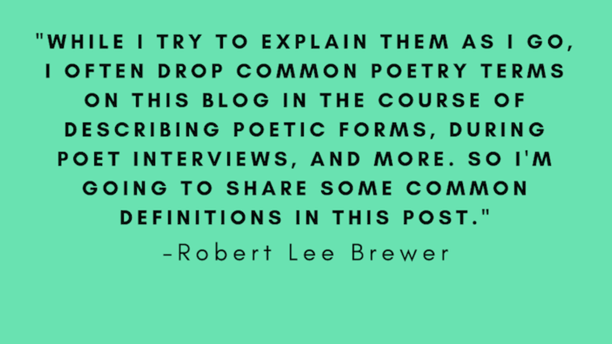 37 Common Poetry Terms Writer S Digest