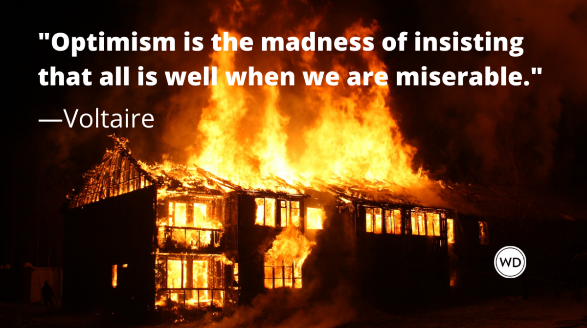 Voltaire Quotes | Optimism is the madness of insisting that all is well when we are miserable.
