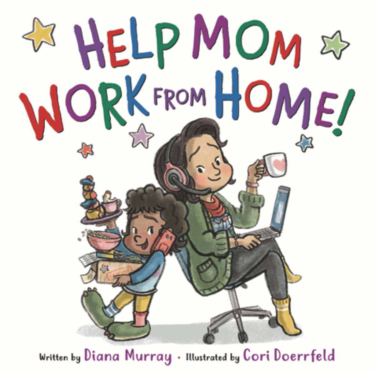 help_mom_work_from_home_written_by_diana_murray_illustrated_by_cori_doerrfeld_picture_book_cover_image