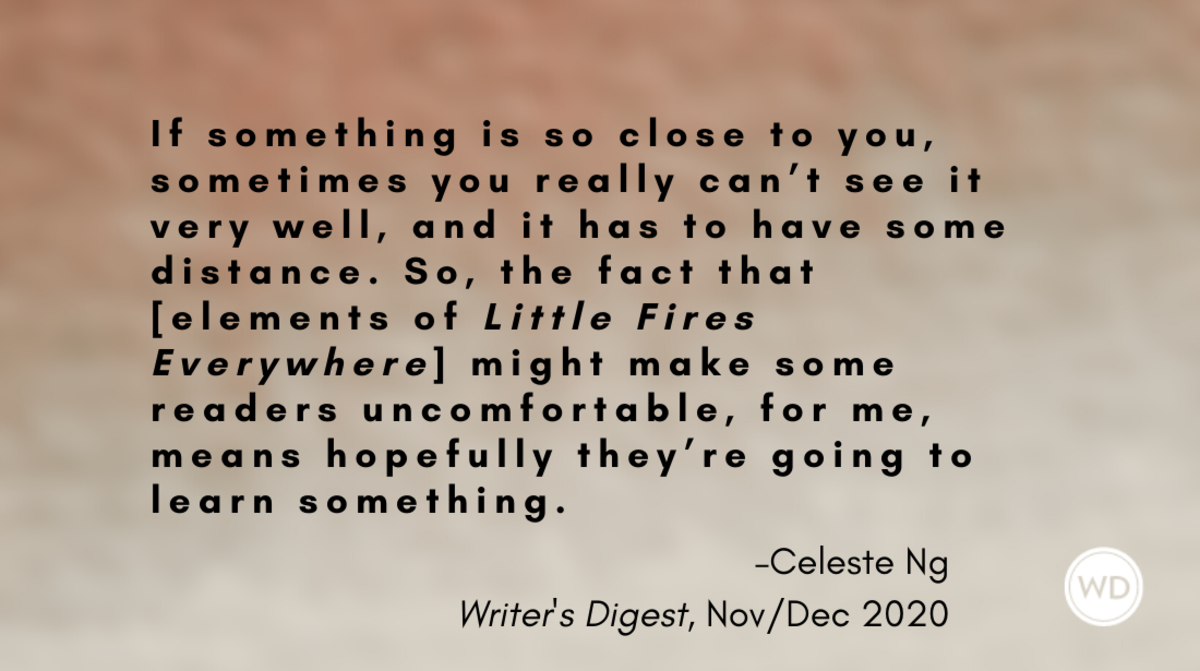 Celeste Ng Quote from Writer's Digest
