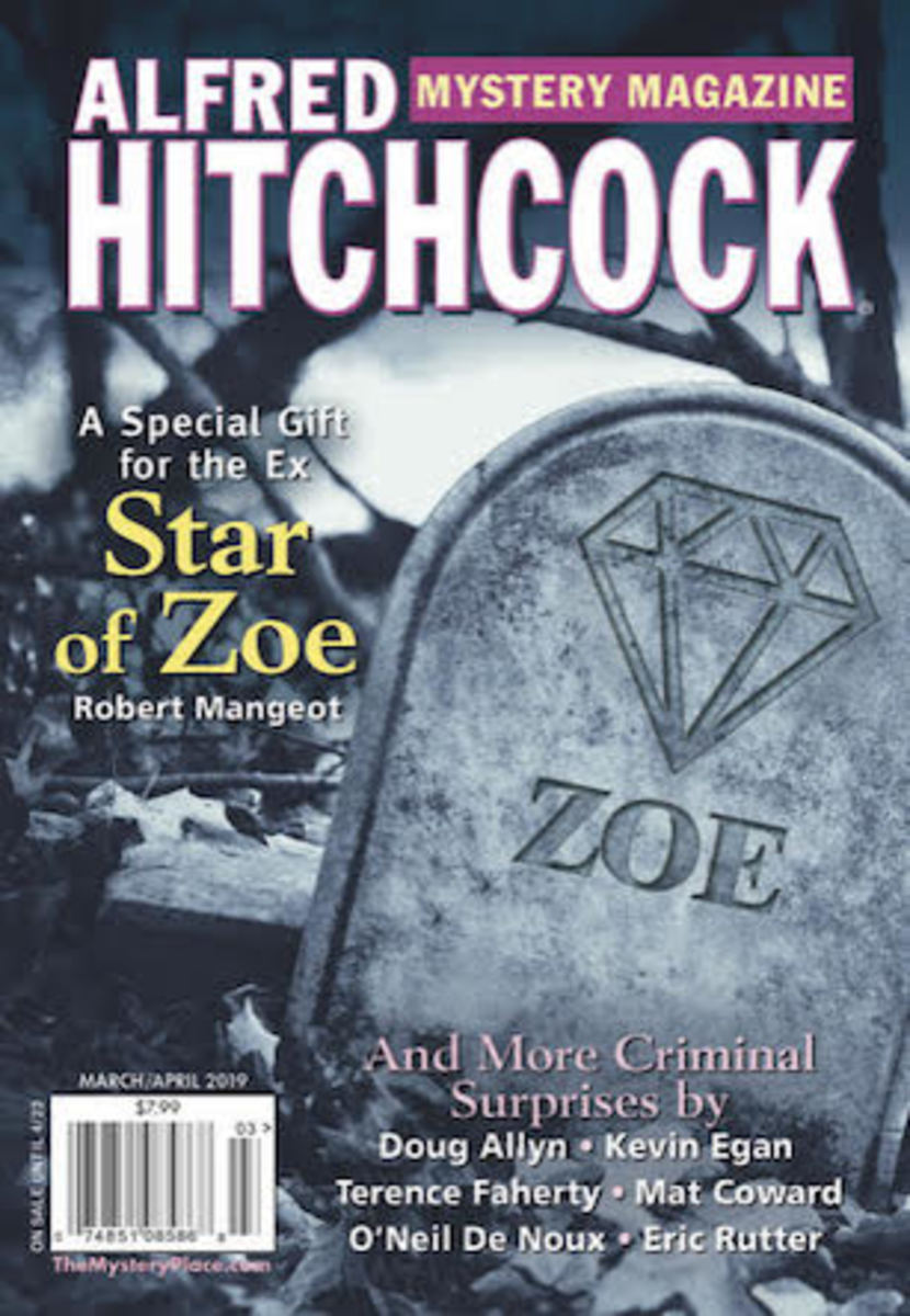 Alfred Hitchcock Mystery Magazine featuring Robert Mangeot