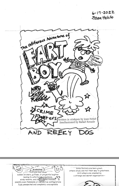 Fartboy sketches by Joan Holub