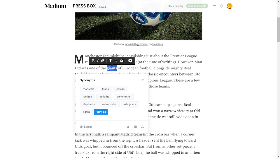Power Thesaurus extension for Google Chrome