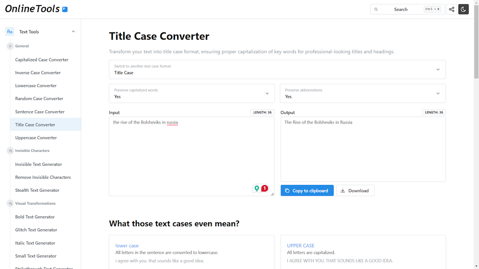 Title Case Converter Tool for Freelance Writers