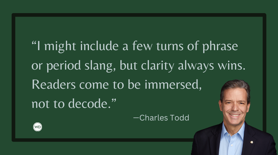 A Conversation With Charles Todd on Writing History as Living Story (Killer Writers), by Clay Stafford