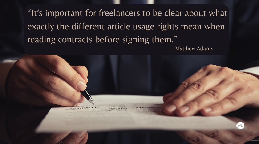 Know Your Article Usage Rights, by Matthew Adams